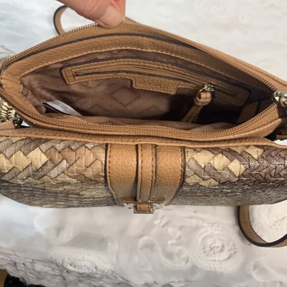 Nine West Gleam Team Faux Snakeskin Crossbody Bag - Tan/Grey/Cream, 60424769-4XE - Picture 15 of 16